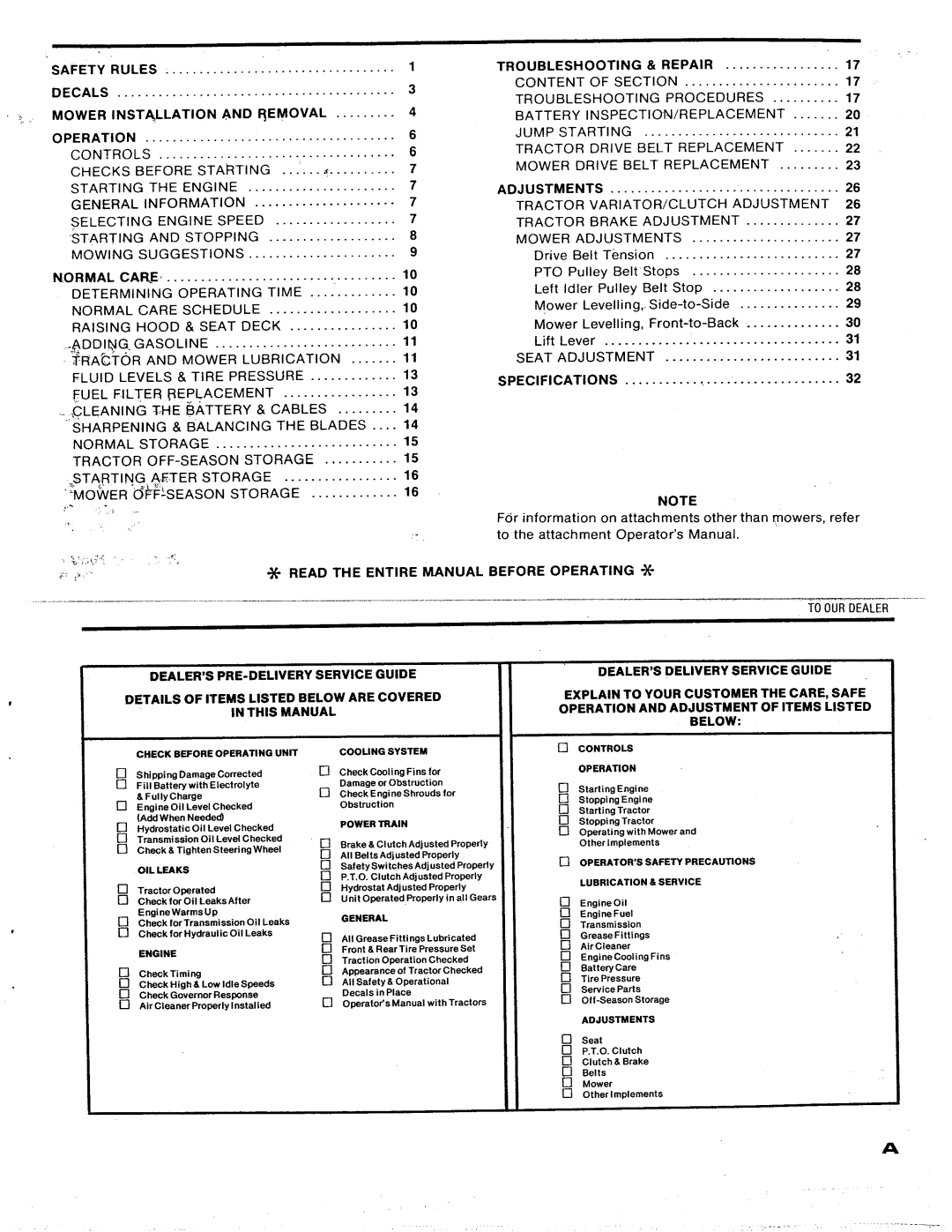 Snapper T816, T811 manual 