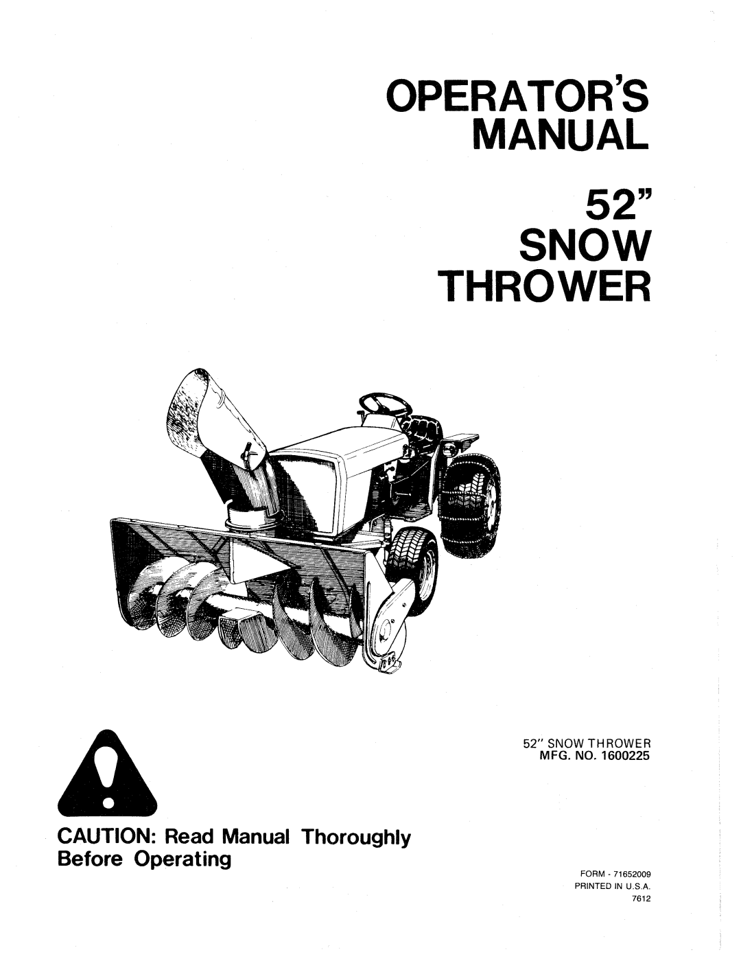 Snapper TP 100 manual 