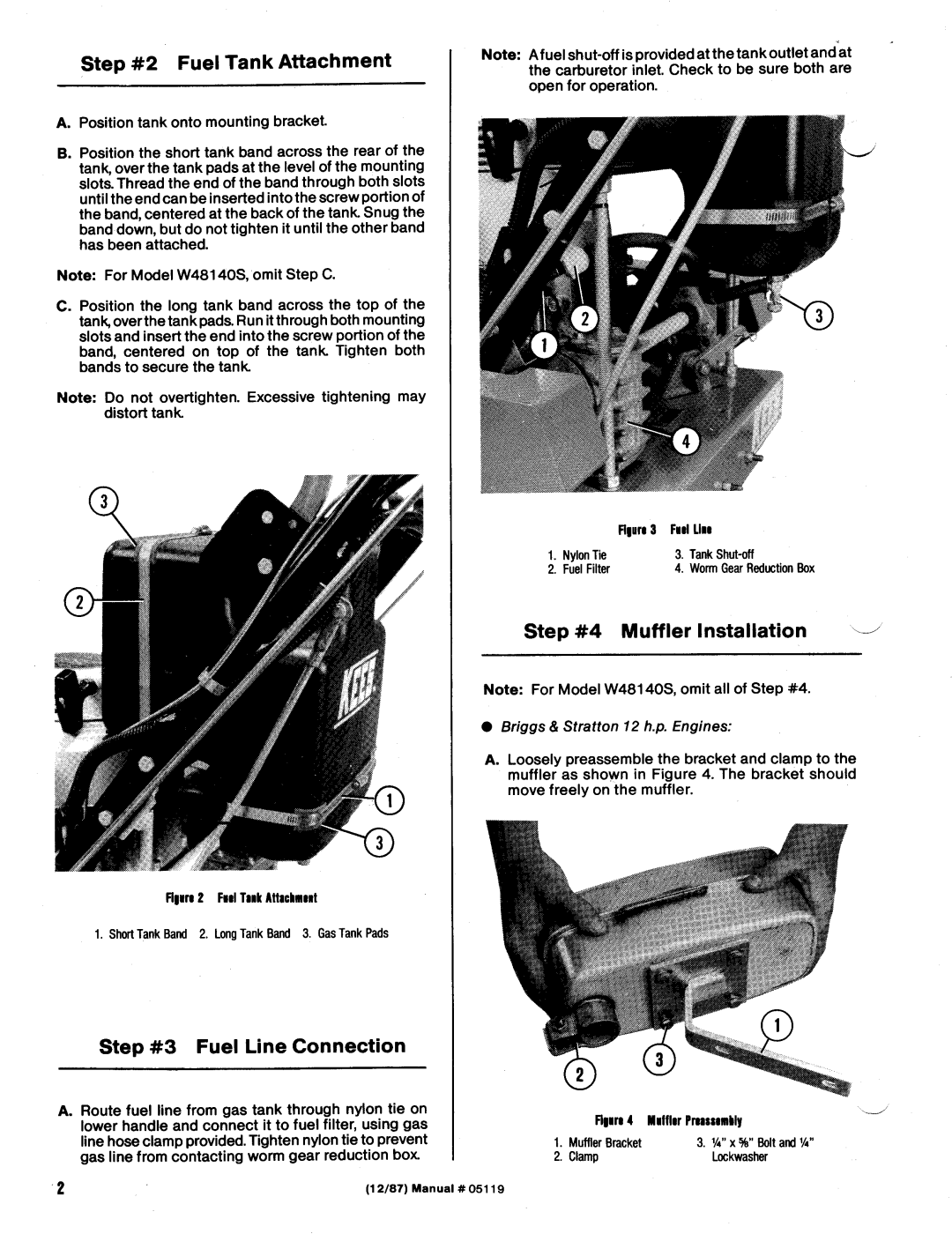 Snapper W48120S manual 