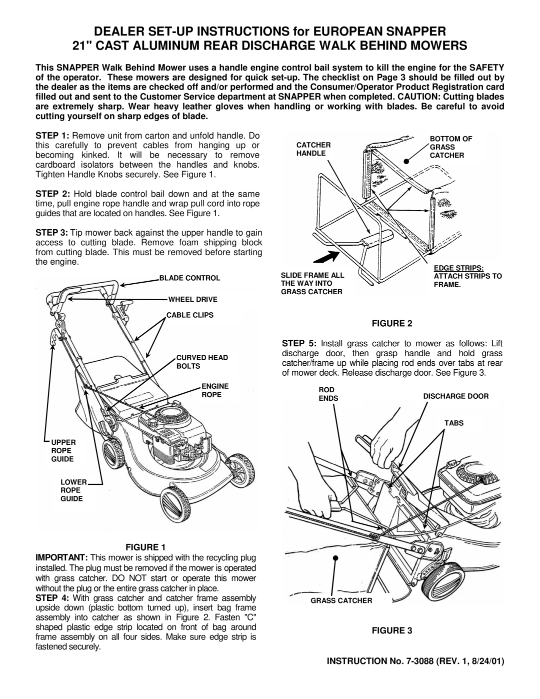 Snapper Walk Behing Mower manual Cast Aluminum Rear Discharge Walk Behind Mowers 