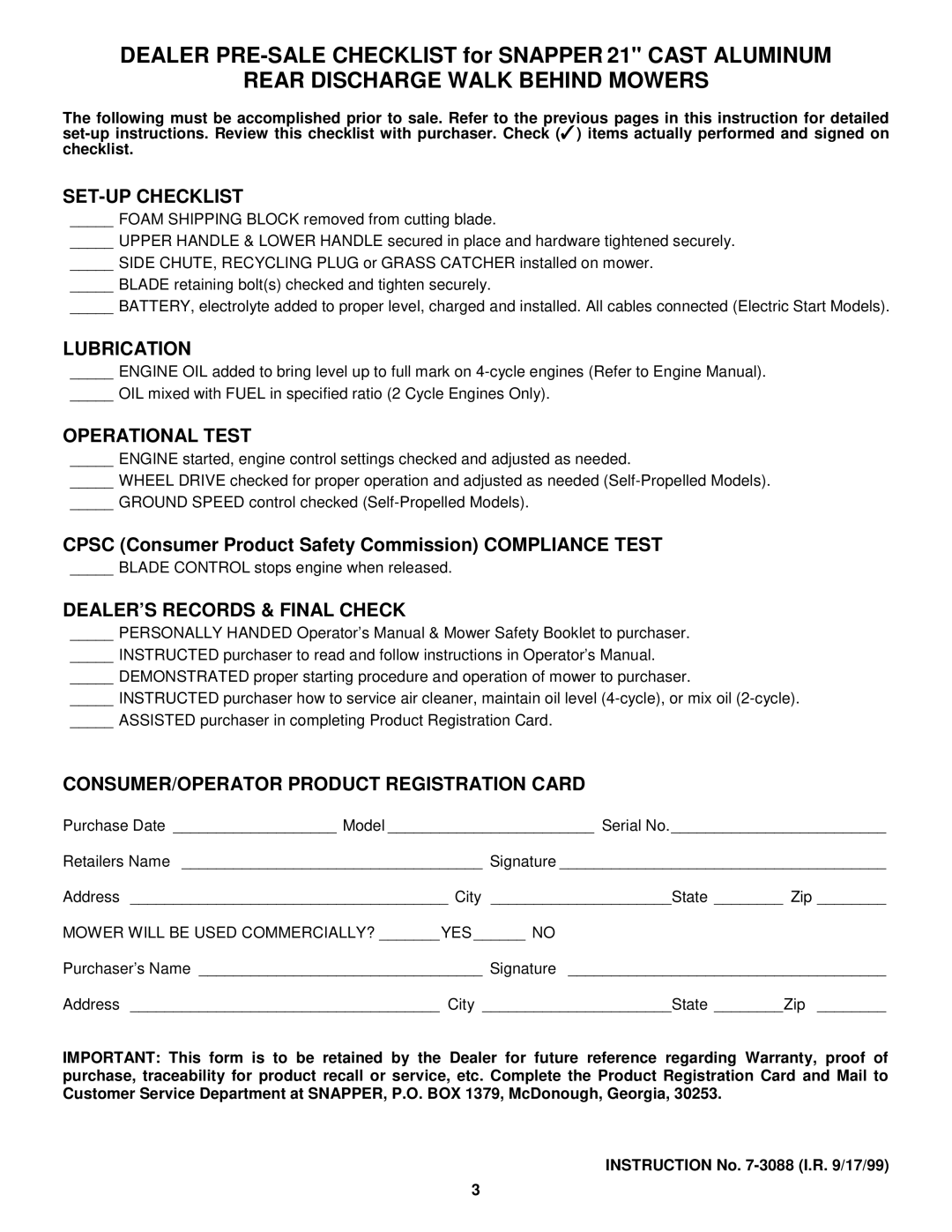 Snapper Walk Behing Mower manual Rear Discharge Walk Behind Mowers 