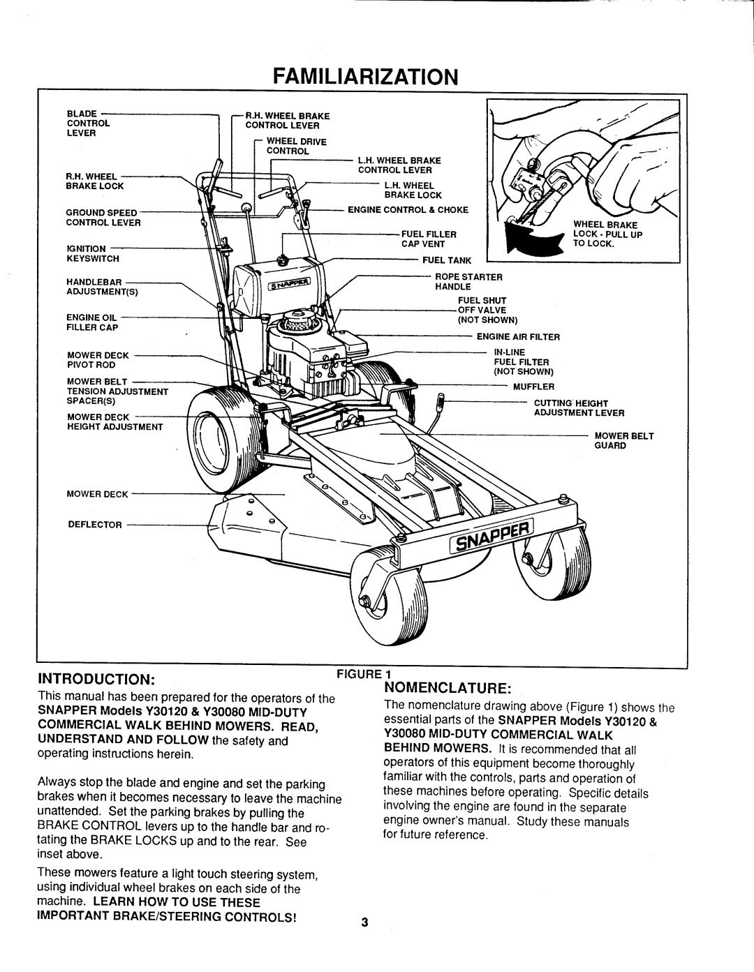 Snapper Y30120 manual 