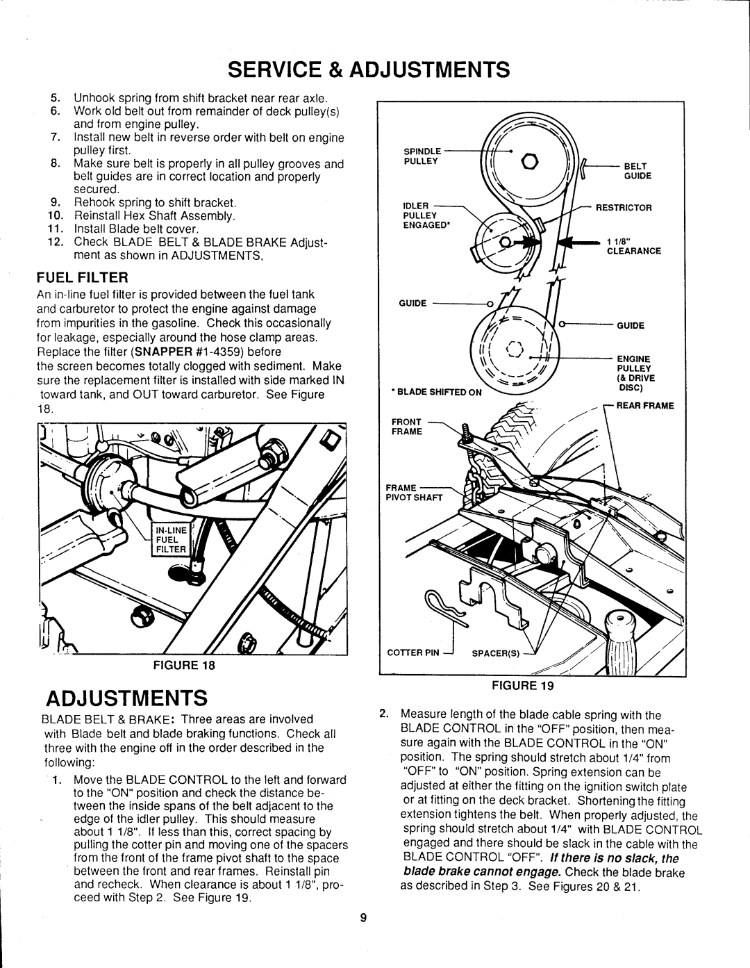 Snapper Y30120 manual 