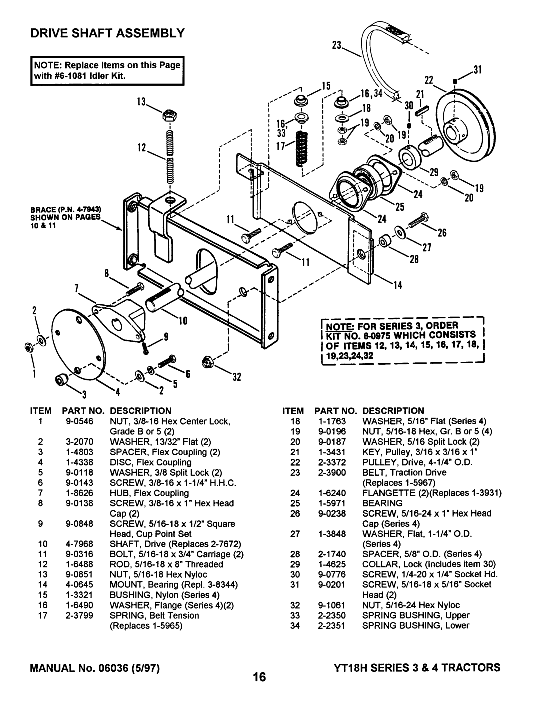 Snapper YT18H Series 3, YT18H Series 4 manual 