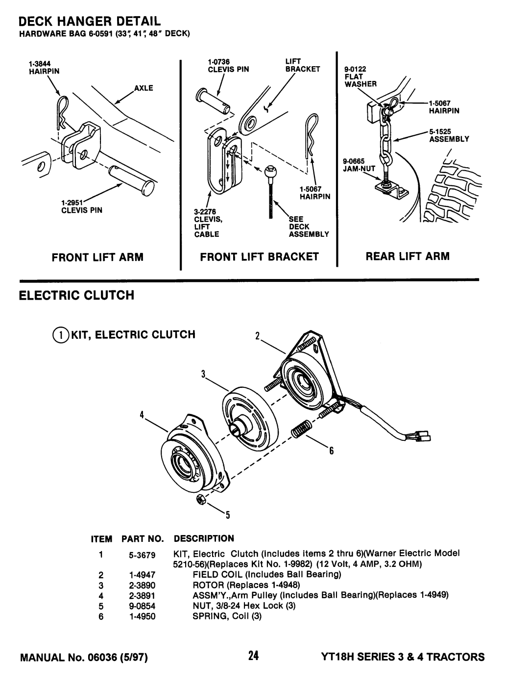 Snapper YT18H Series 3, YT18H Series 4 manual 