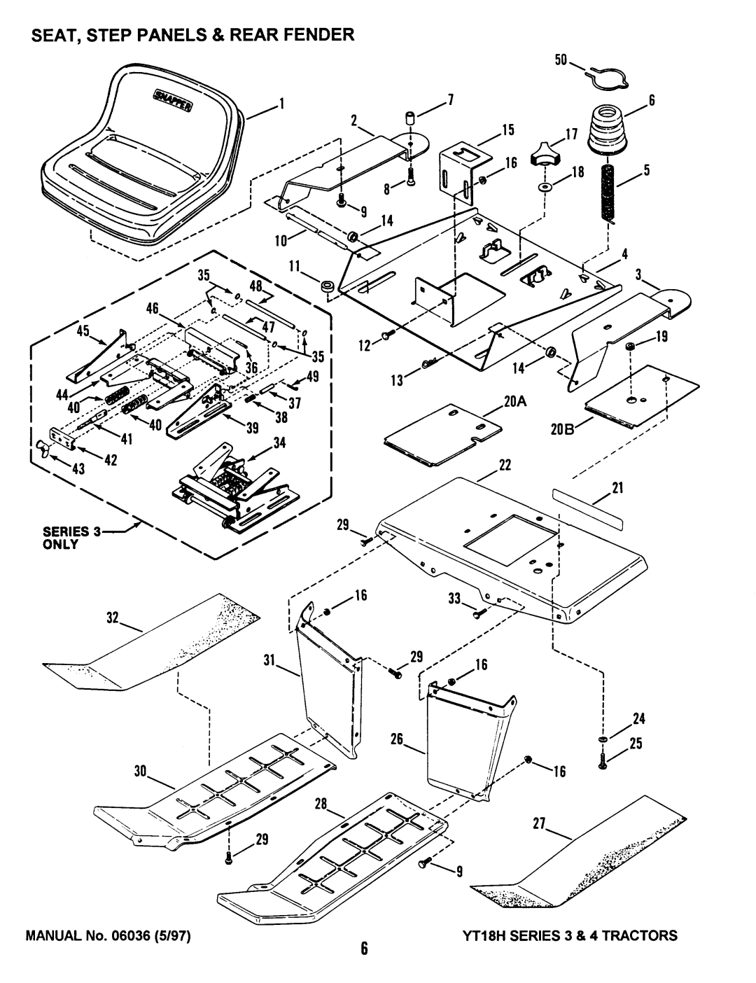 Snapper YT18H Series 3, YT18H Series 4 manual 