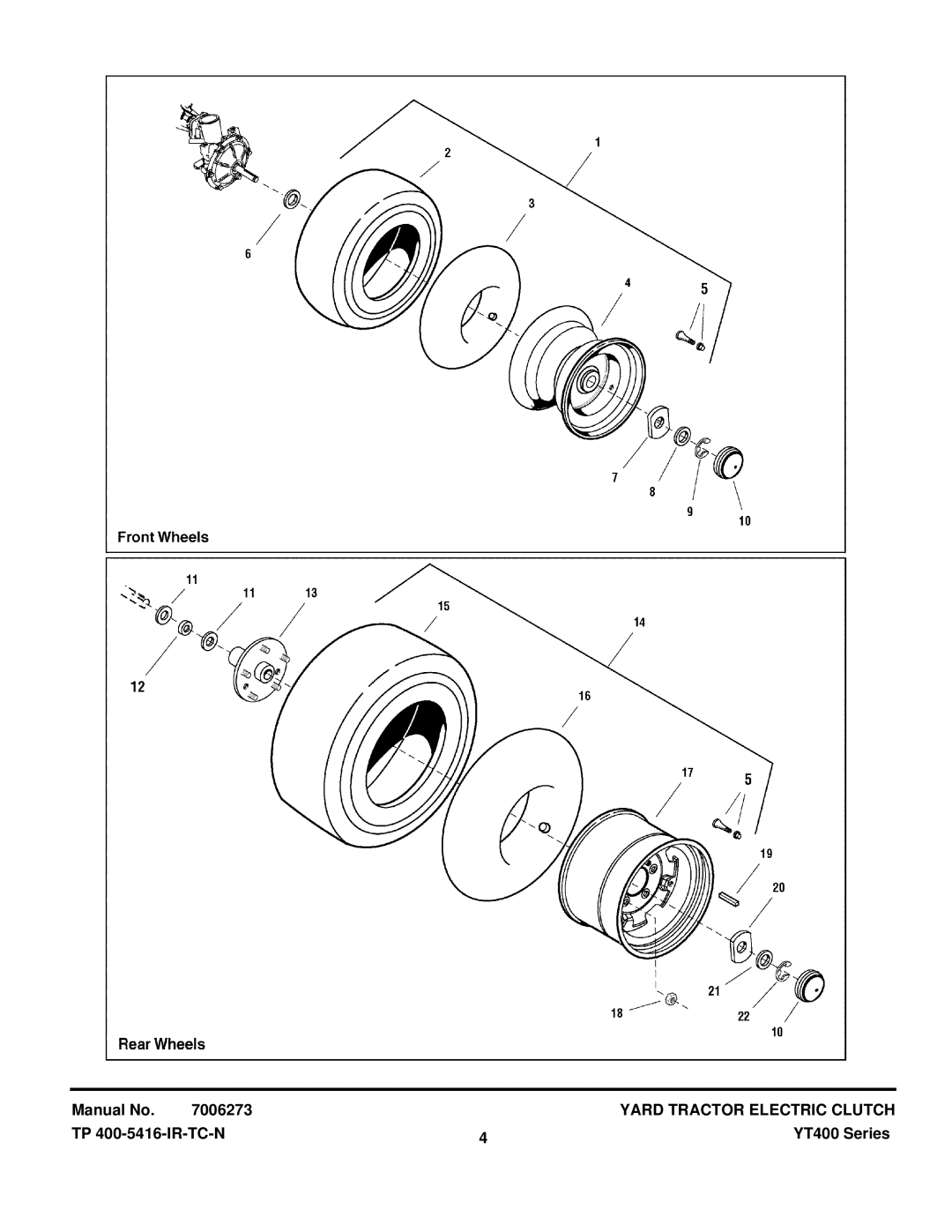 Snapper YT2350 4WD manual Manual No 7006273 