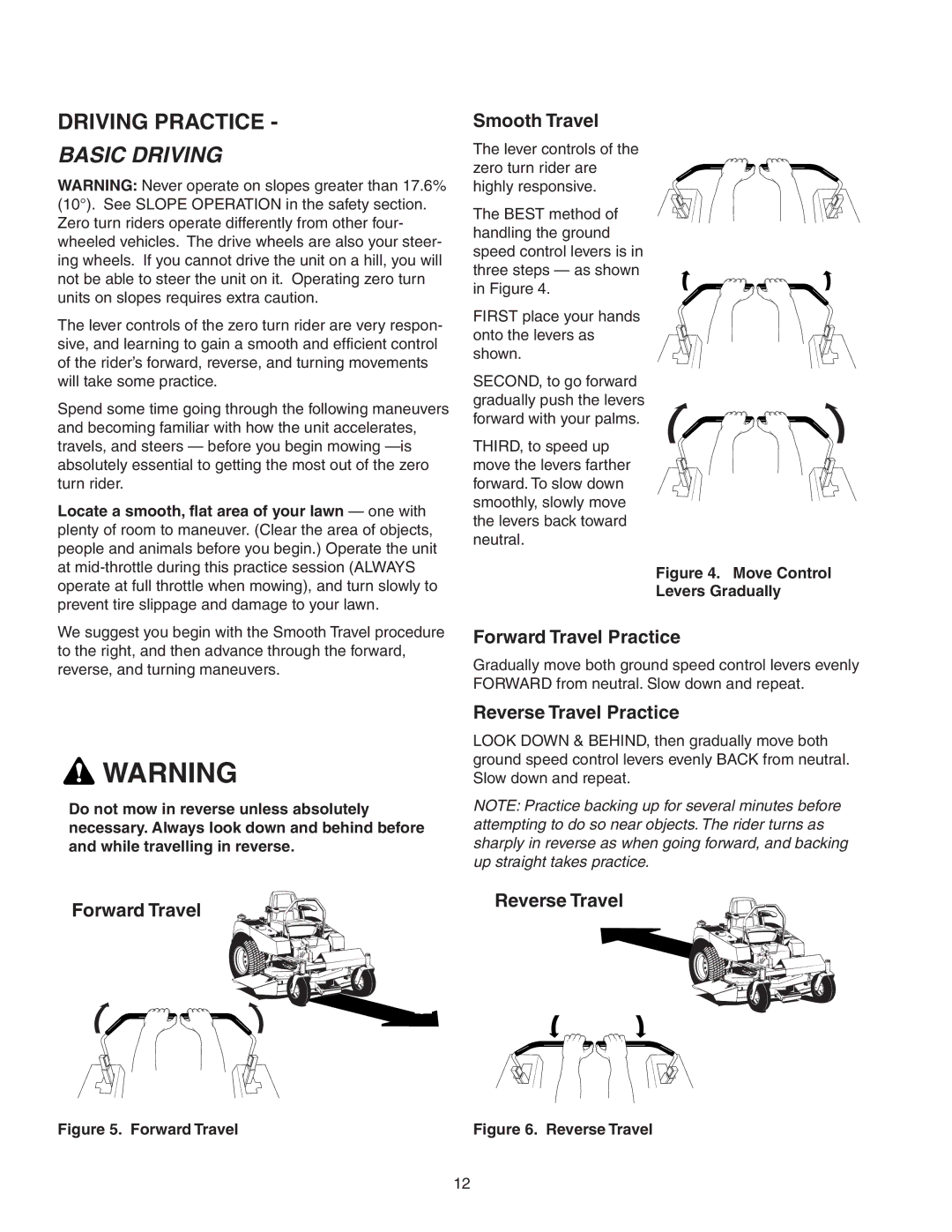 Snapper Z-Mow / 150Z manual Driving Practice, Smooth Travel, Forward Travel Practice, Reverse Travel Practice 