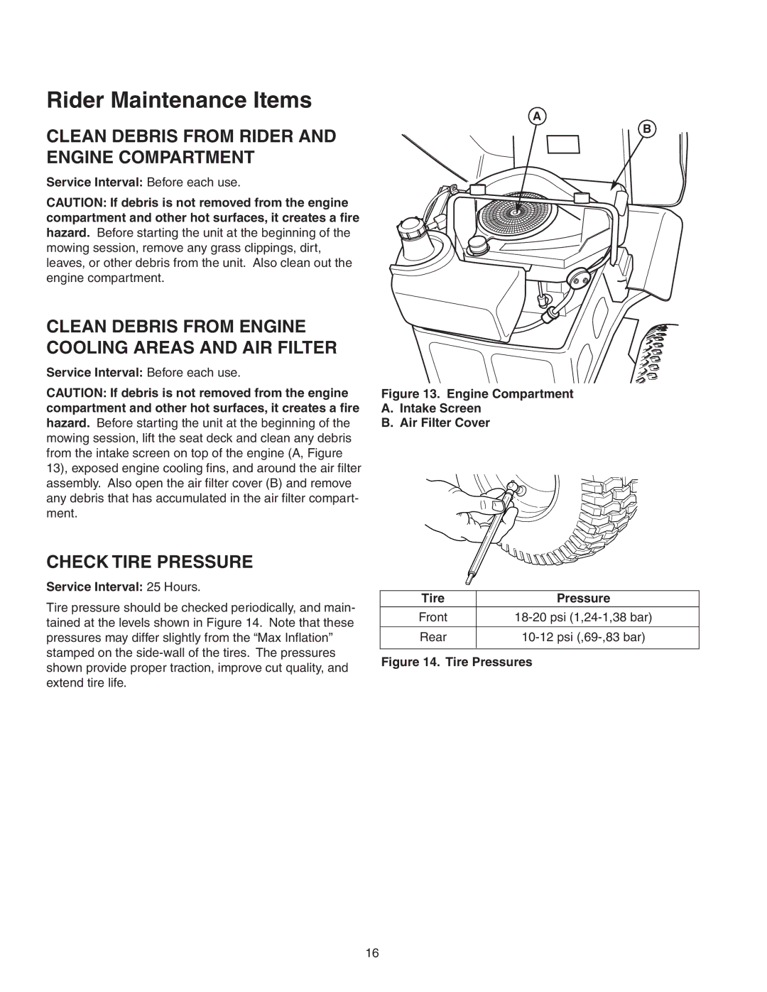 Snapper Z-Mow / 150Z Clean Debris from Rider and Engine Compartment, Clean Debris from Engine Cooling Areas and AIR Filter 