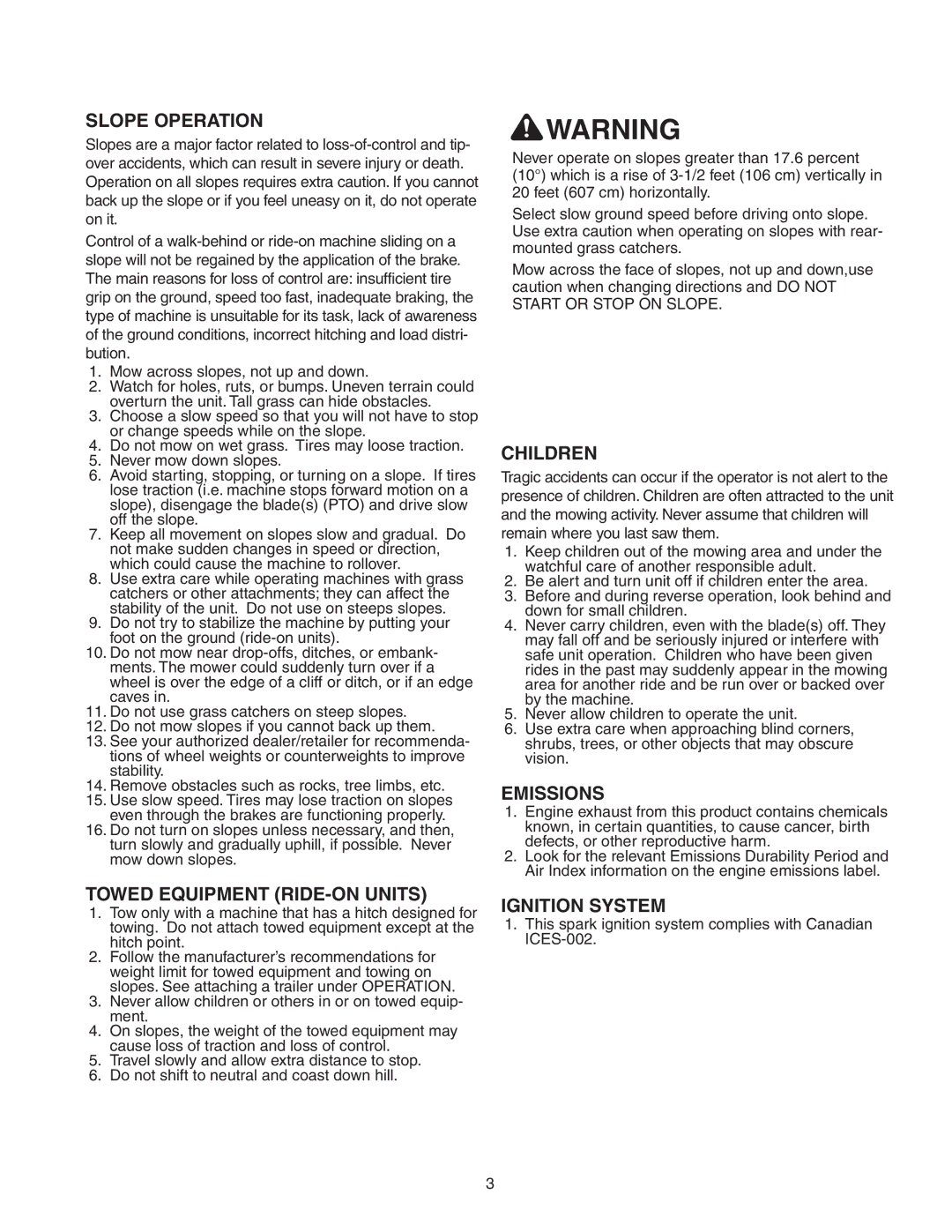 Snapper Z-Mow / 150Z manual Ignition System 