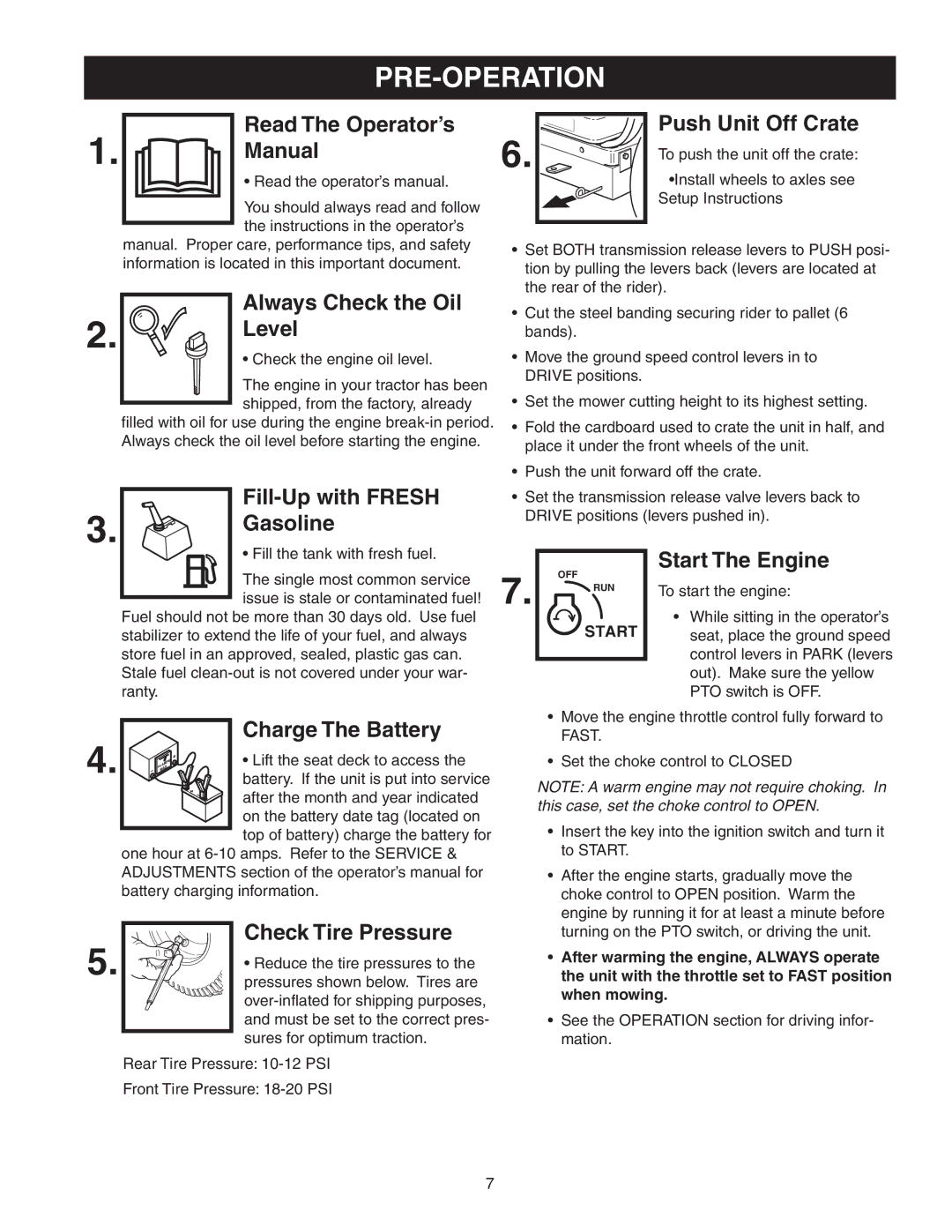 Snapper Z-Mow / 150Z manual Pre-Operation, Read The Operator’s Manual 