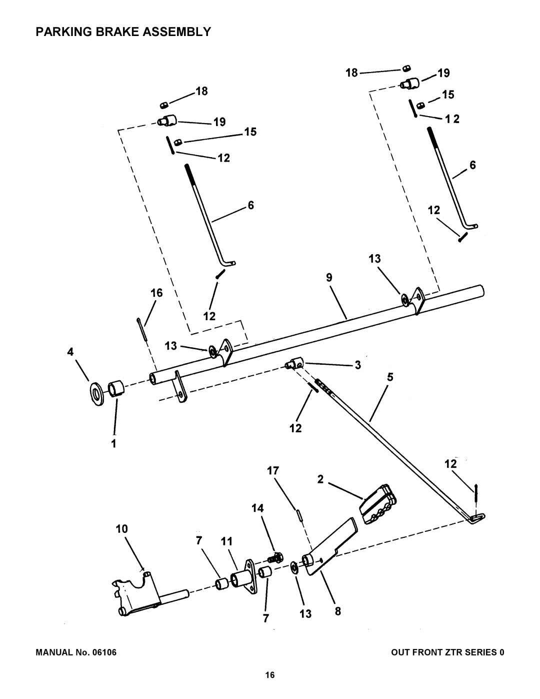 Snapper ZF2500KH, ZF2200K manual Parking Brake Assembly 