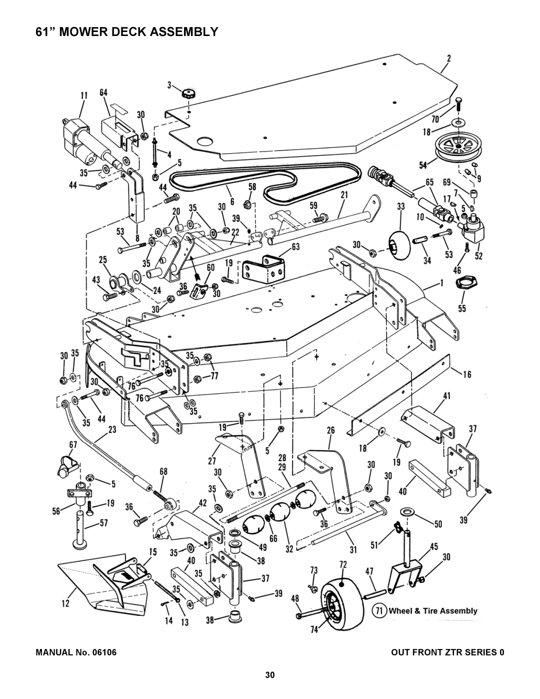 Snapper ZF2500KH, ZF2200K manual Mower Deck Assembly 