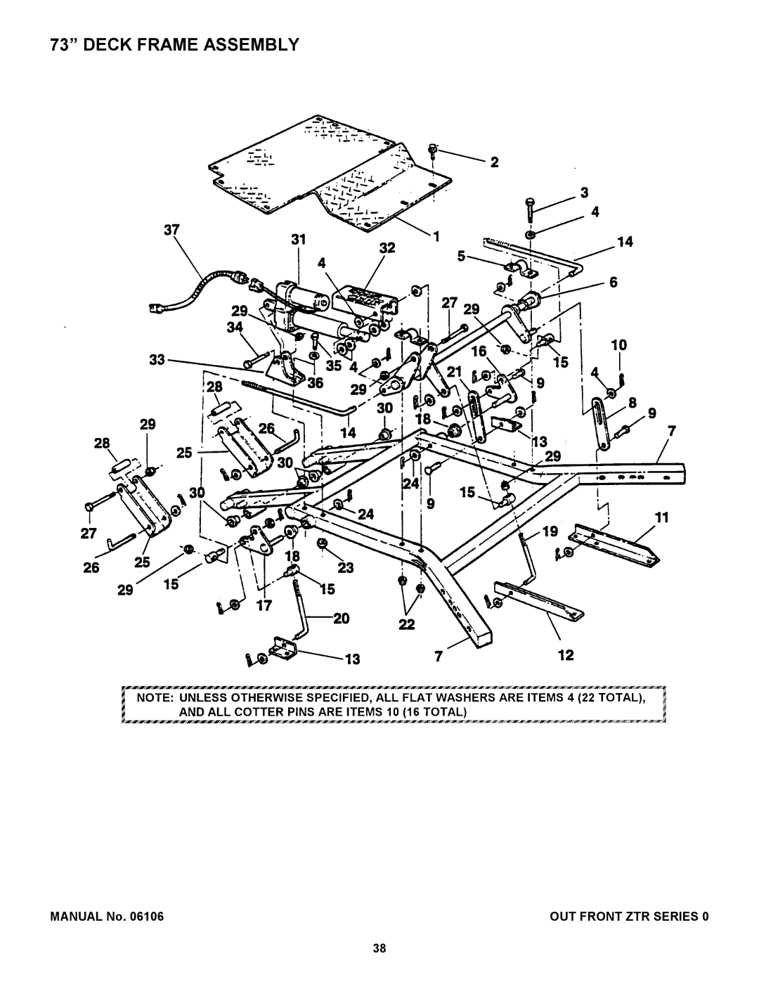 Snapper ZF2200K, ZF2500KH manual Deck Frame Assembly 