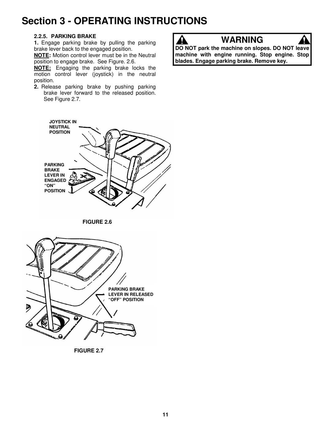 Snapper ZM5201M, ZM5201M, ZM6101M, ZM6101M, ZM2501KH, ZM5201M important safety instructions Parking Brake 