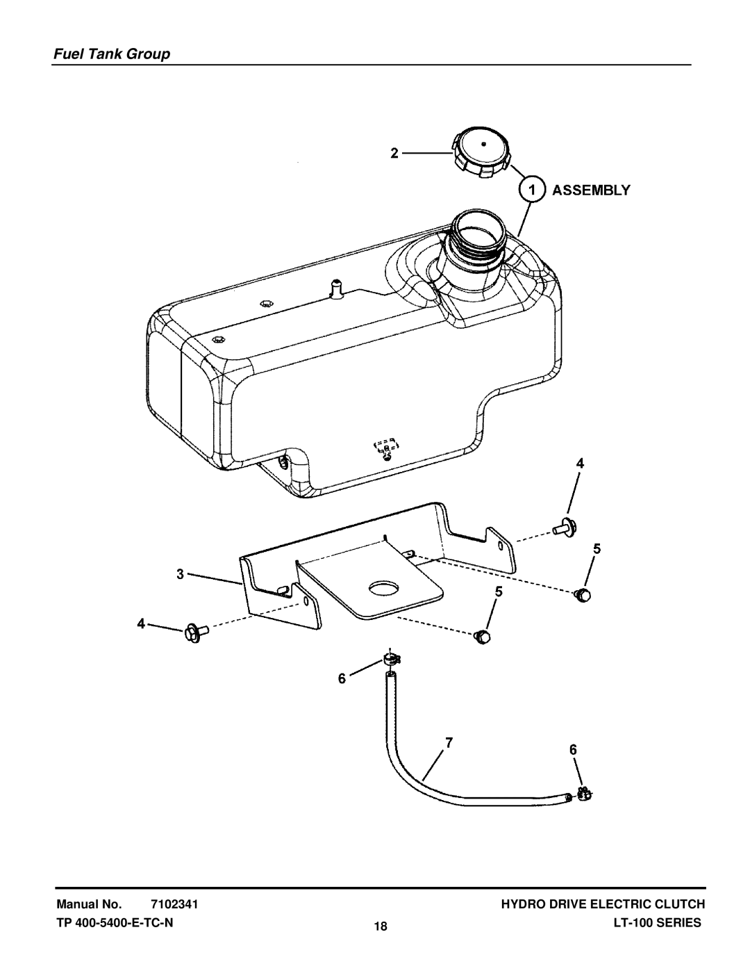 Snapper CSLT23460, CSLT24520, LT23460, LT23460, LT24520, LT24520, SLT23460, SLT24520 manual Fuel Tank Group 