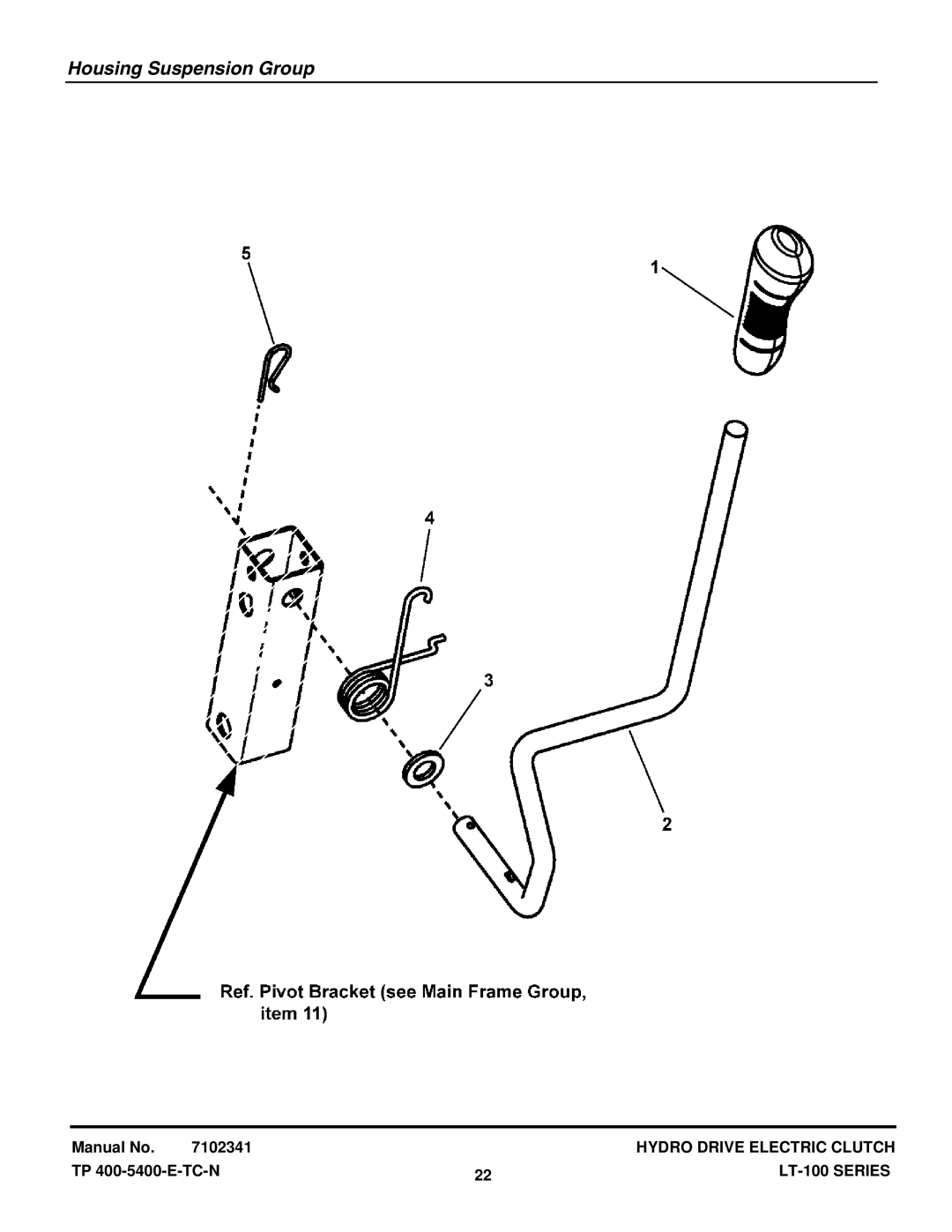 Snapper CSLT23460, CSLT24520, LT23460, LT23460, LT24520, LT24520, SLT23460, SLT24520 manual Housing Suspension Group 