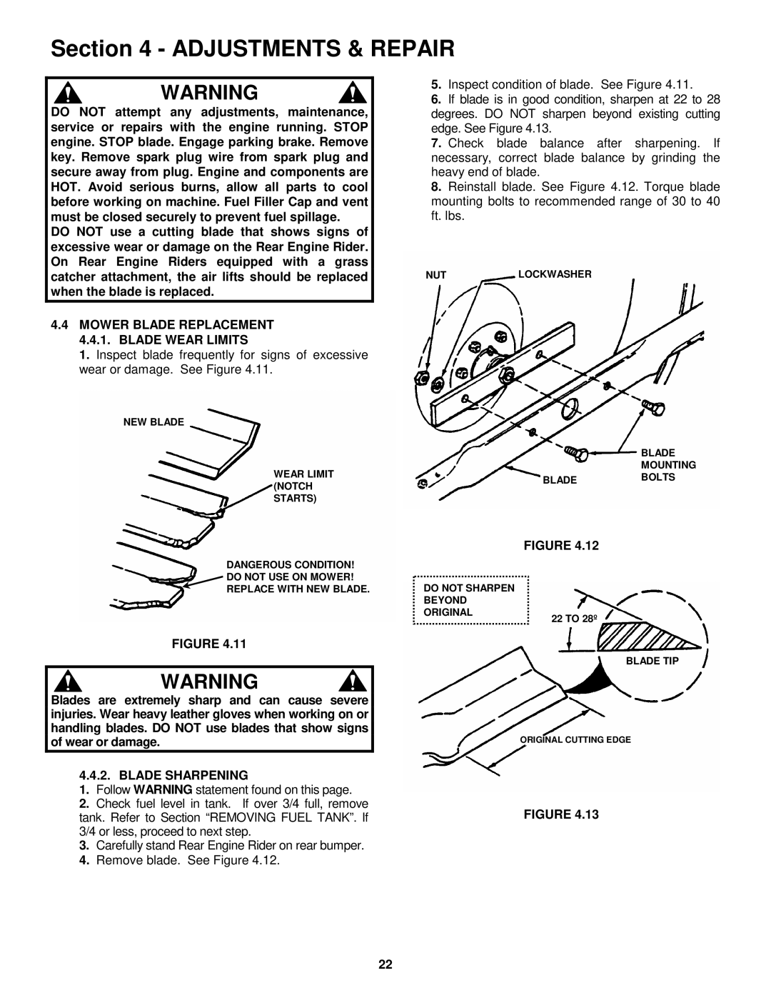 Snapper WM301021BE, M250821BE, M280921B, M281021BE, M300921B, M301021BE, WM280921B Blade Sharpening 