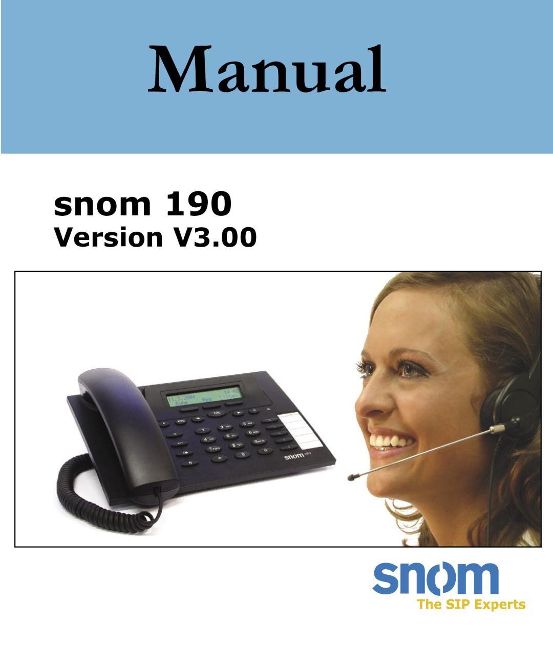 Snom 190 manual Manual, Version 