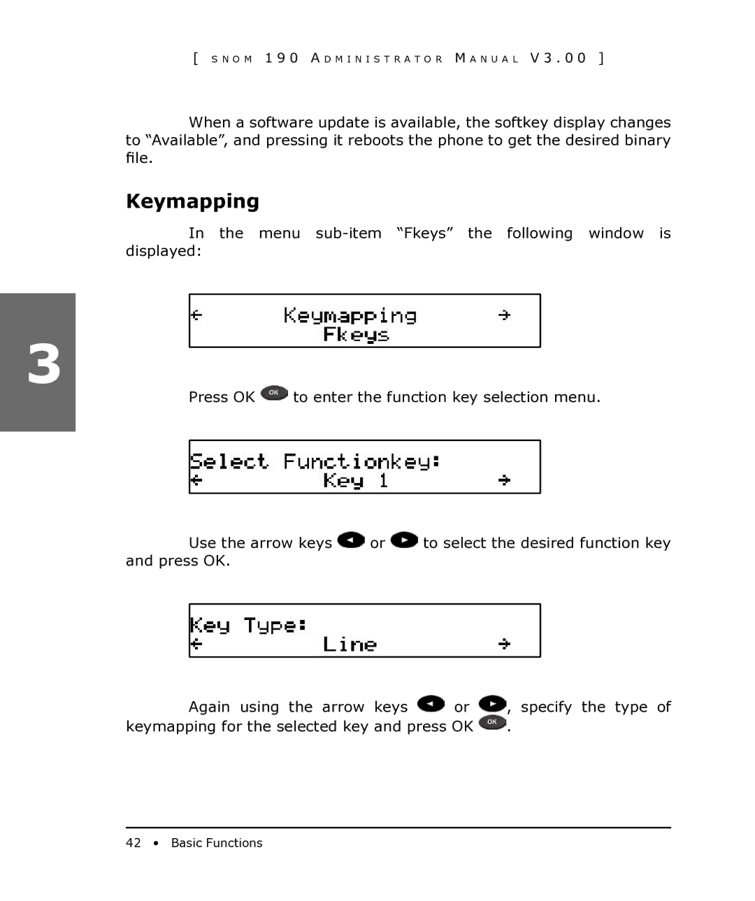 Snom 190 manual Keymapping 