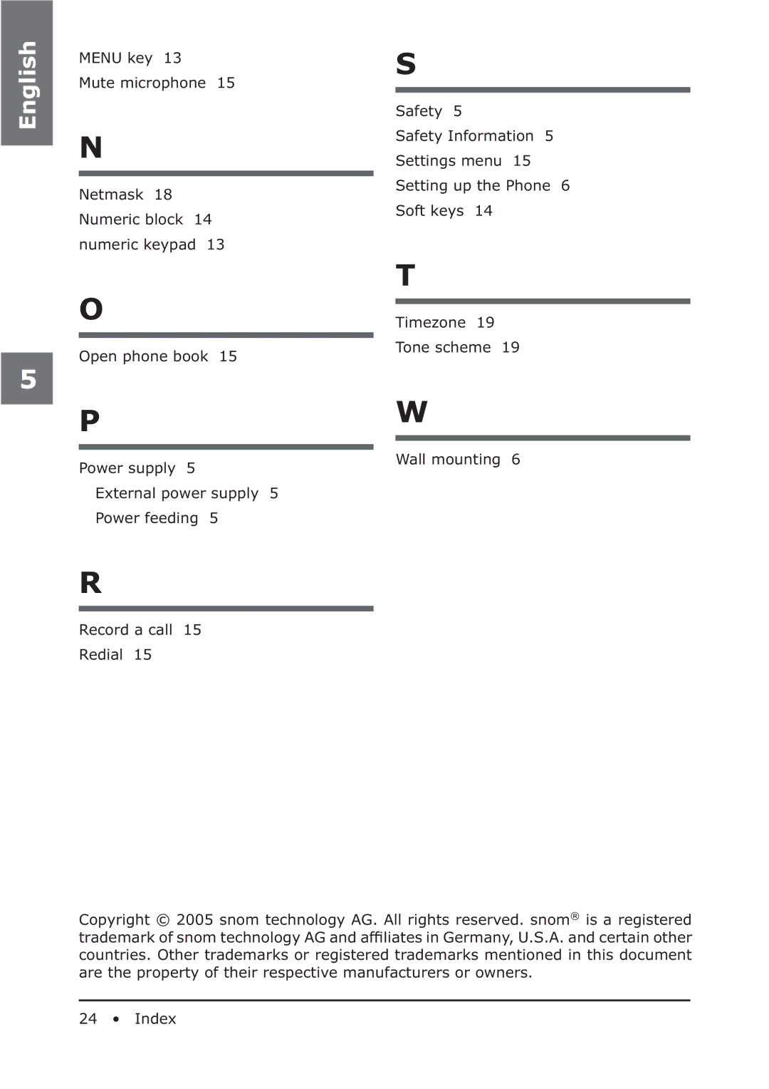 Snom 320 manual English 