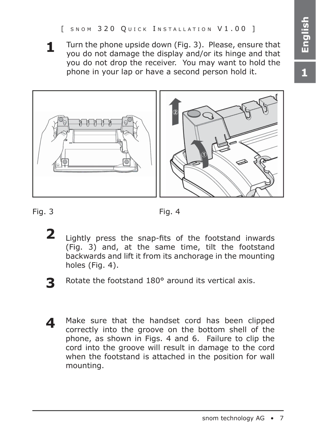 Snom 320 manual English 