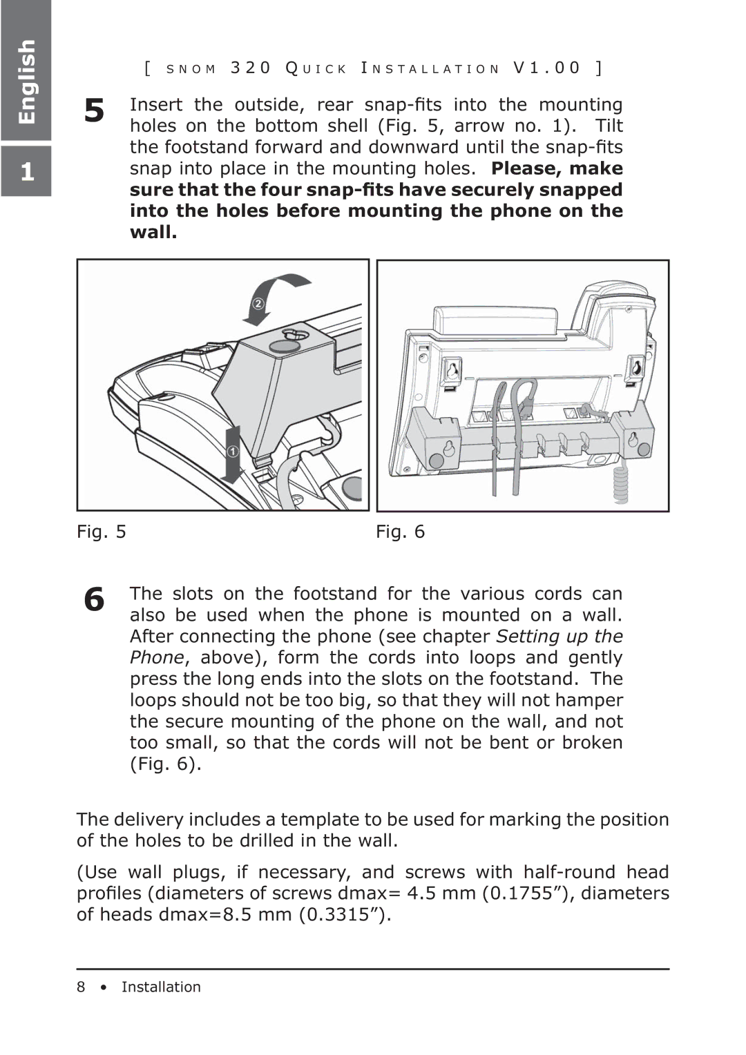 Snom 320 manual English 