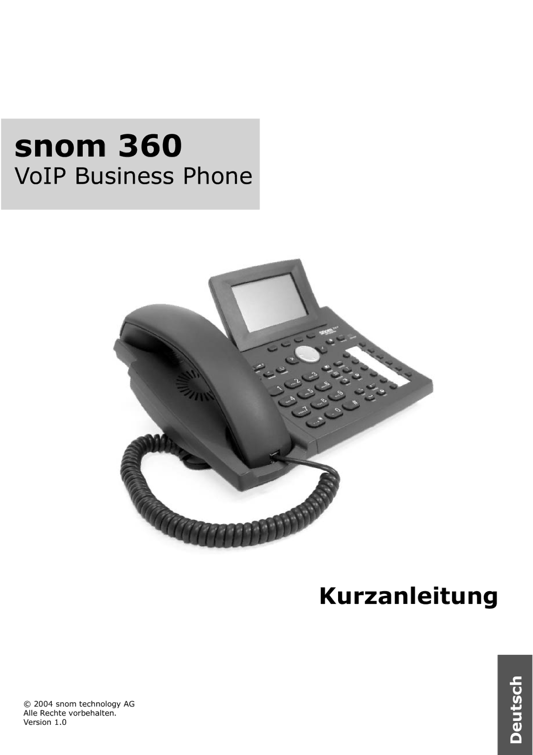 Snom 360 manual Deutsch 