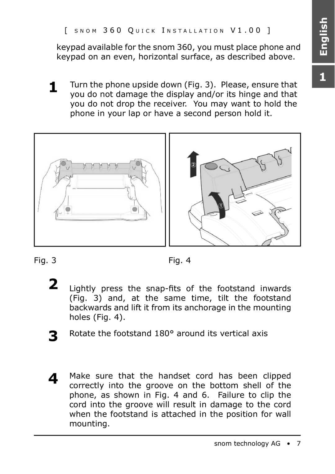 Snom 360 manual English 