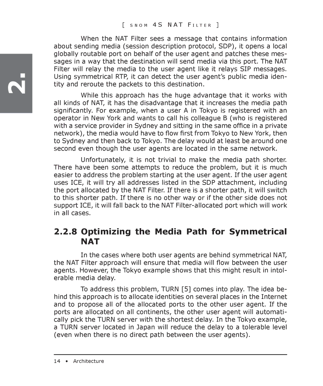 Snom 4S manual Optimizing the Media Path for Symmetrical, Nat 