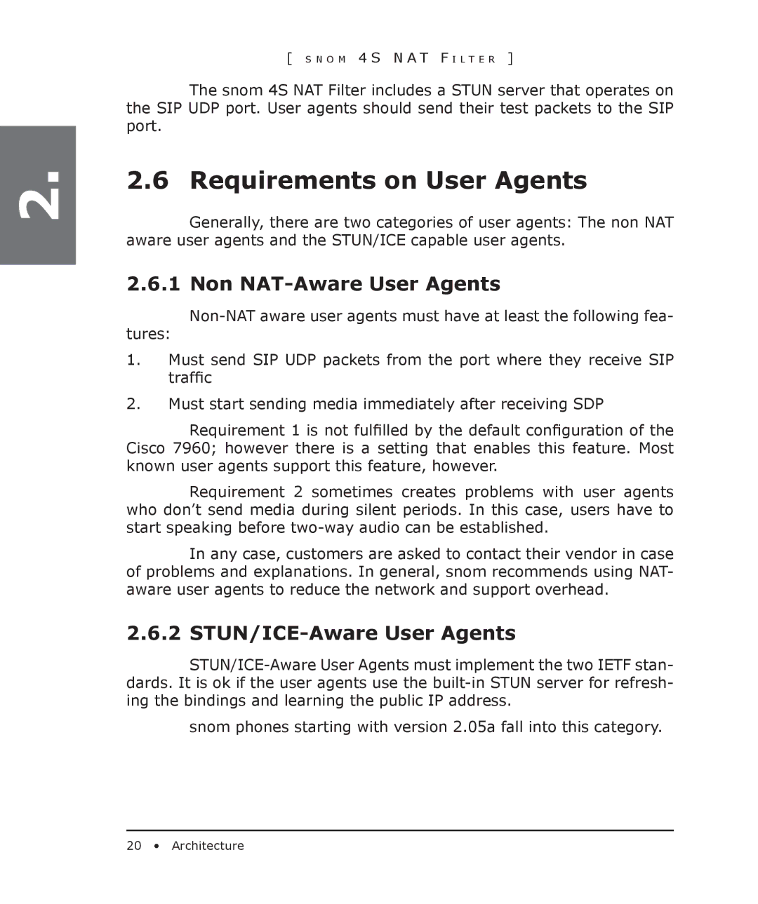 Snom 4S manual Requirements on User Agents, Non NAT-Aware User Agents, STUN/ICE-Aware User Agents 