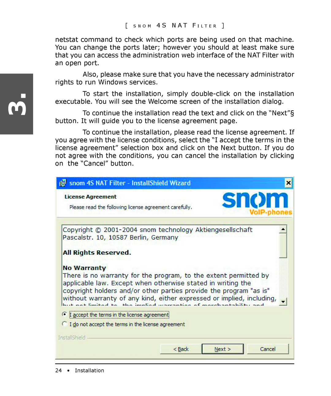 Snom 4S manual Installation 