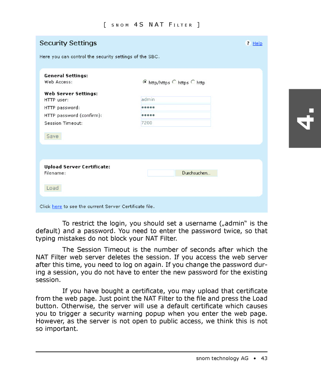 Snom 4S manual Snom technology AG 