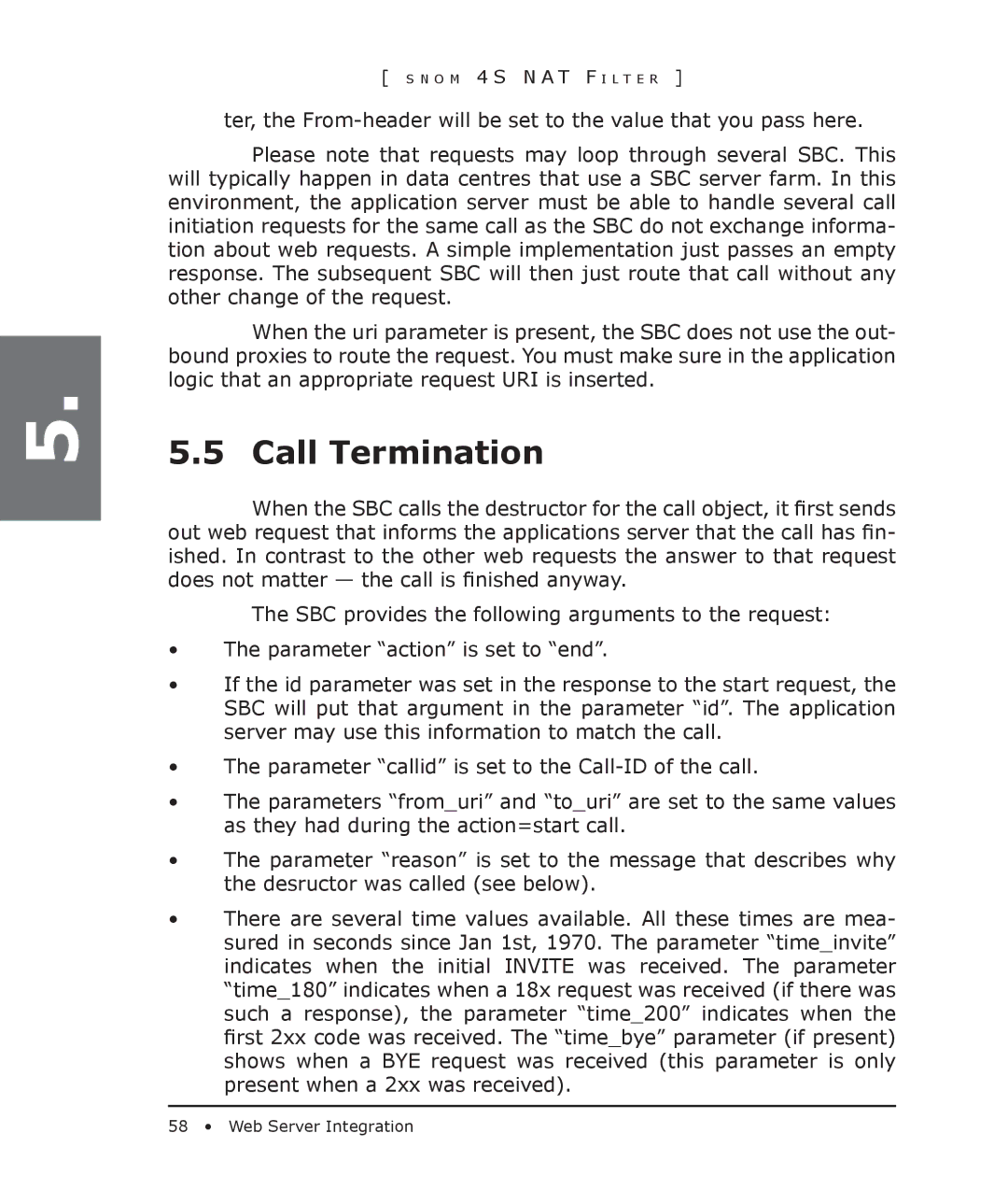 Snom 4S manual Call Termination 