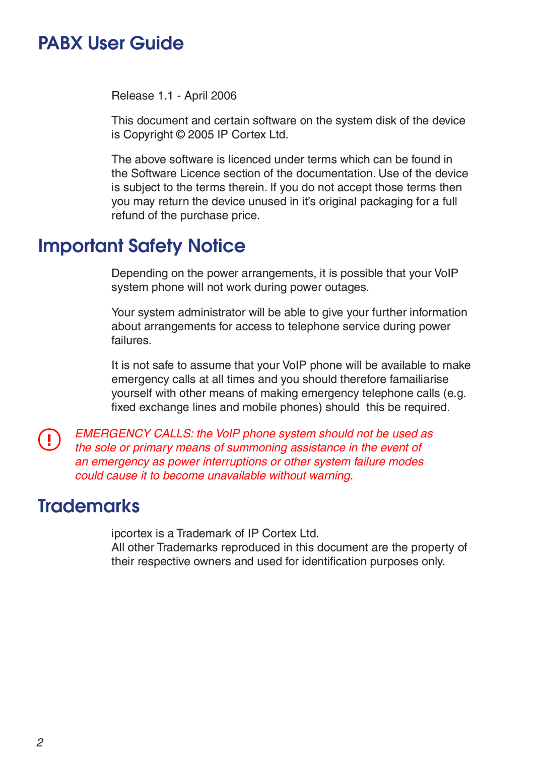 Snom VoIP PABX manual Pabx User Guide, Important Safety Notice, Trademarks 