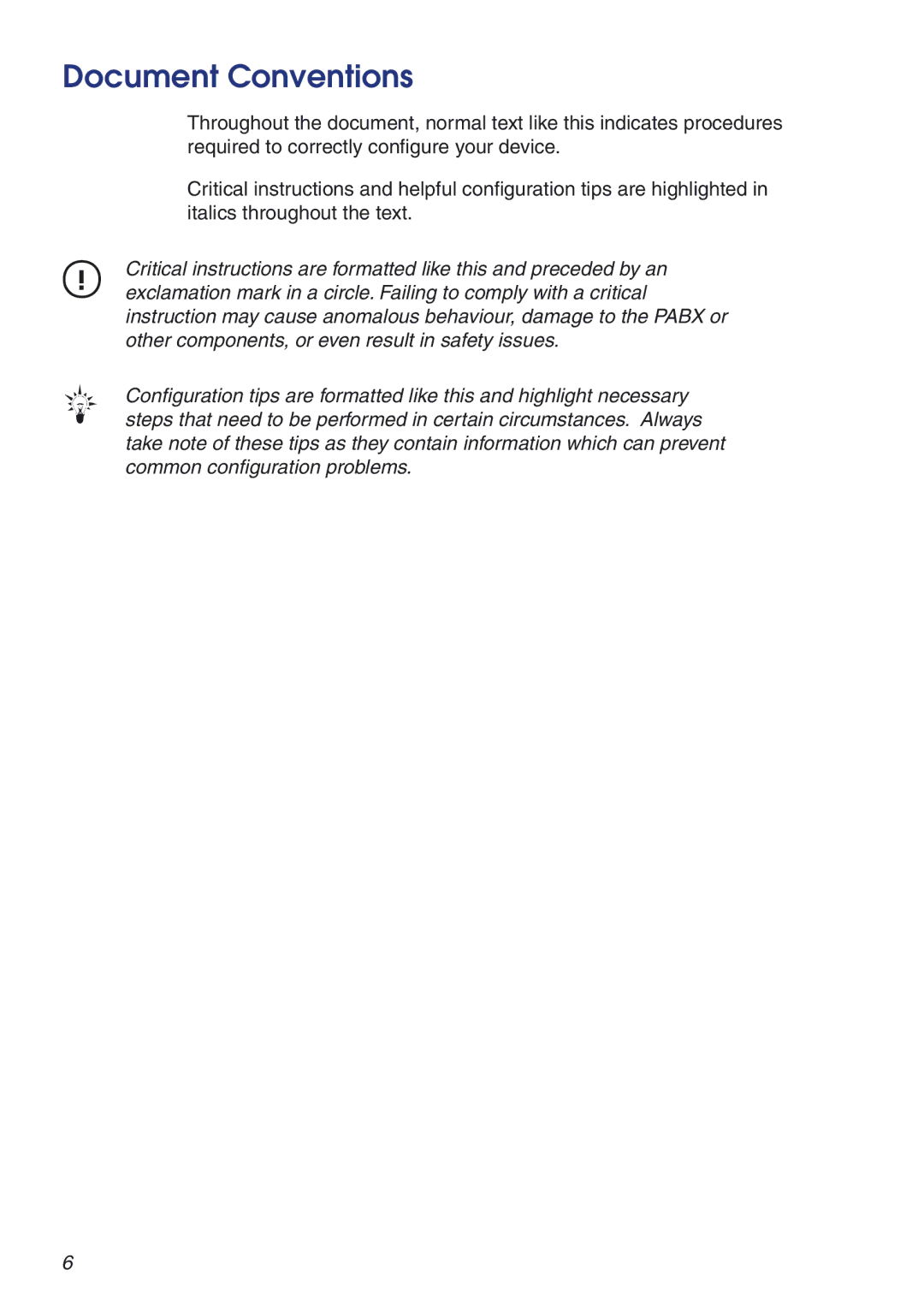 Snom VoIP PABX manual Document Conventions 