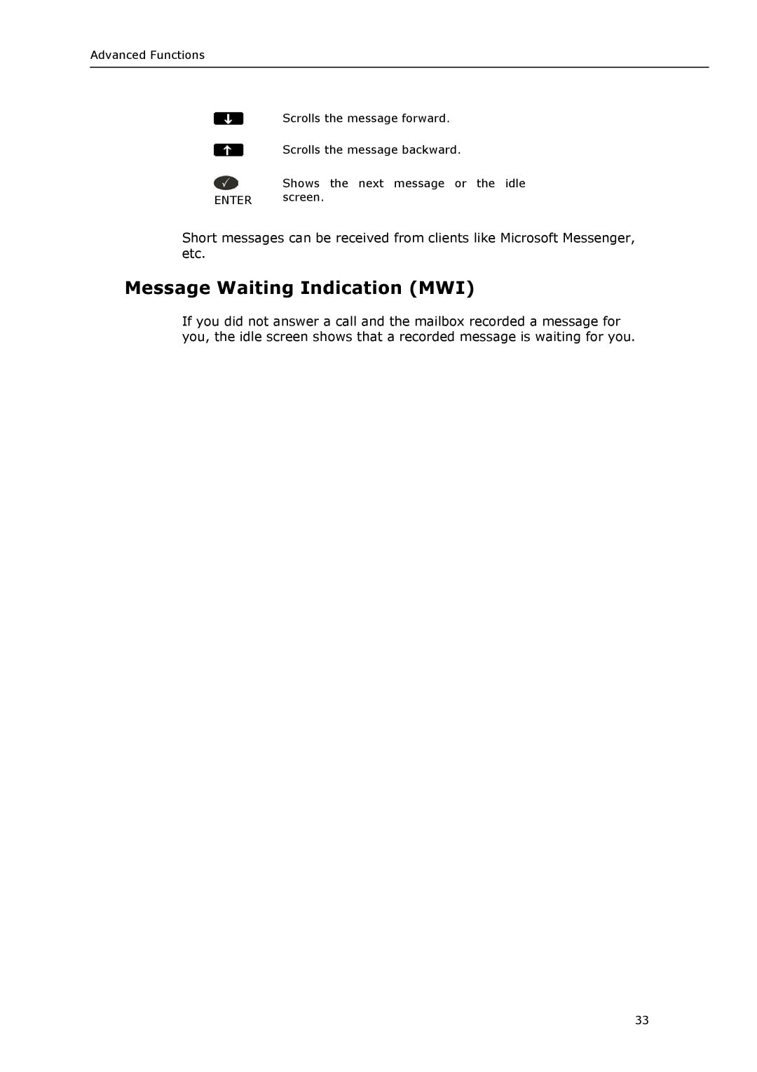 Snom VoIP Phone manual Message Waiting Indication MWI 