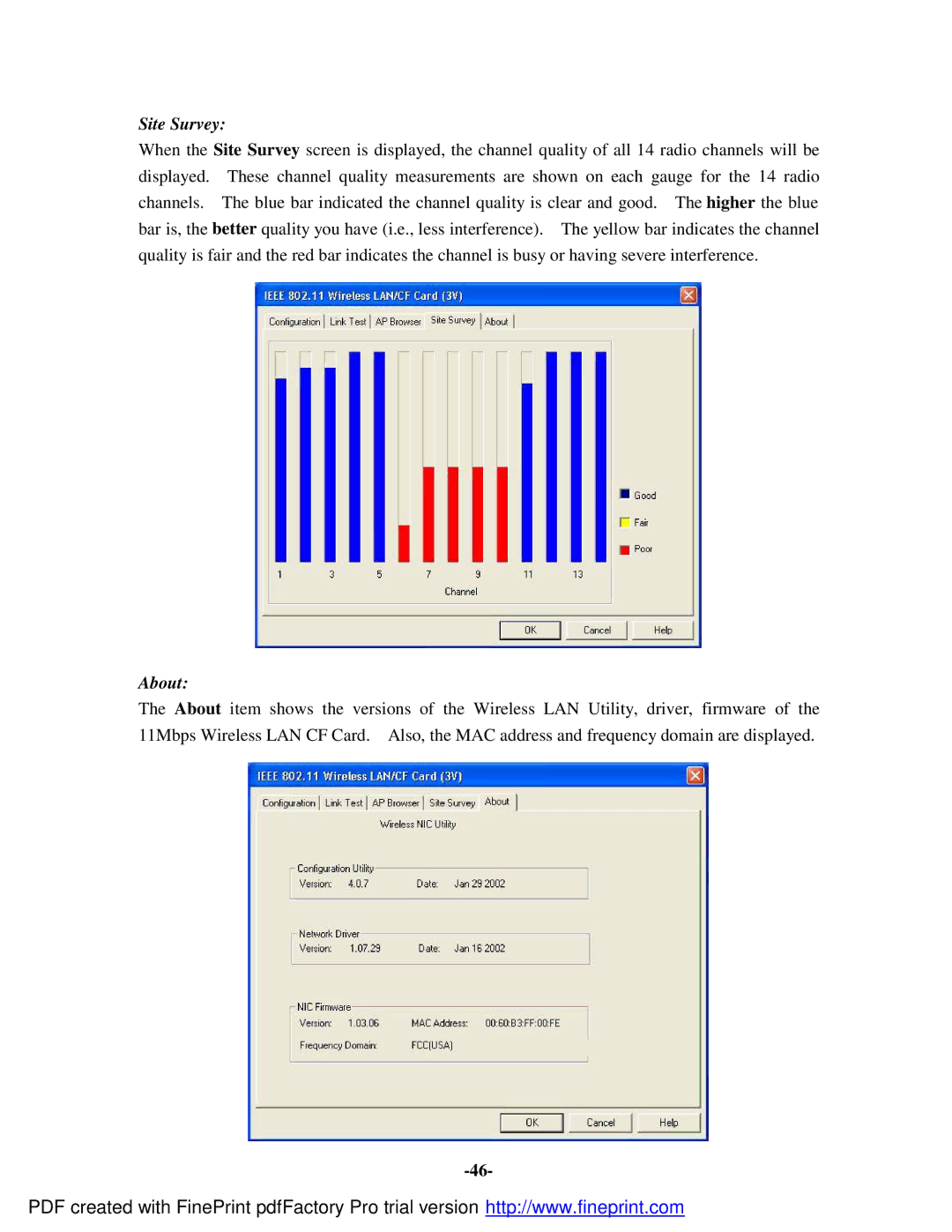 Socket Mobile 11Mbps manual Site Survey 