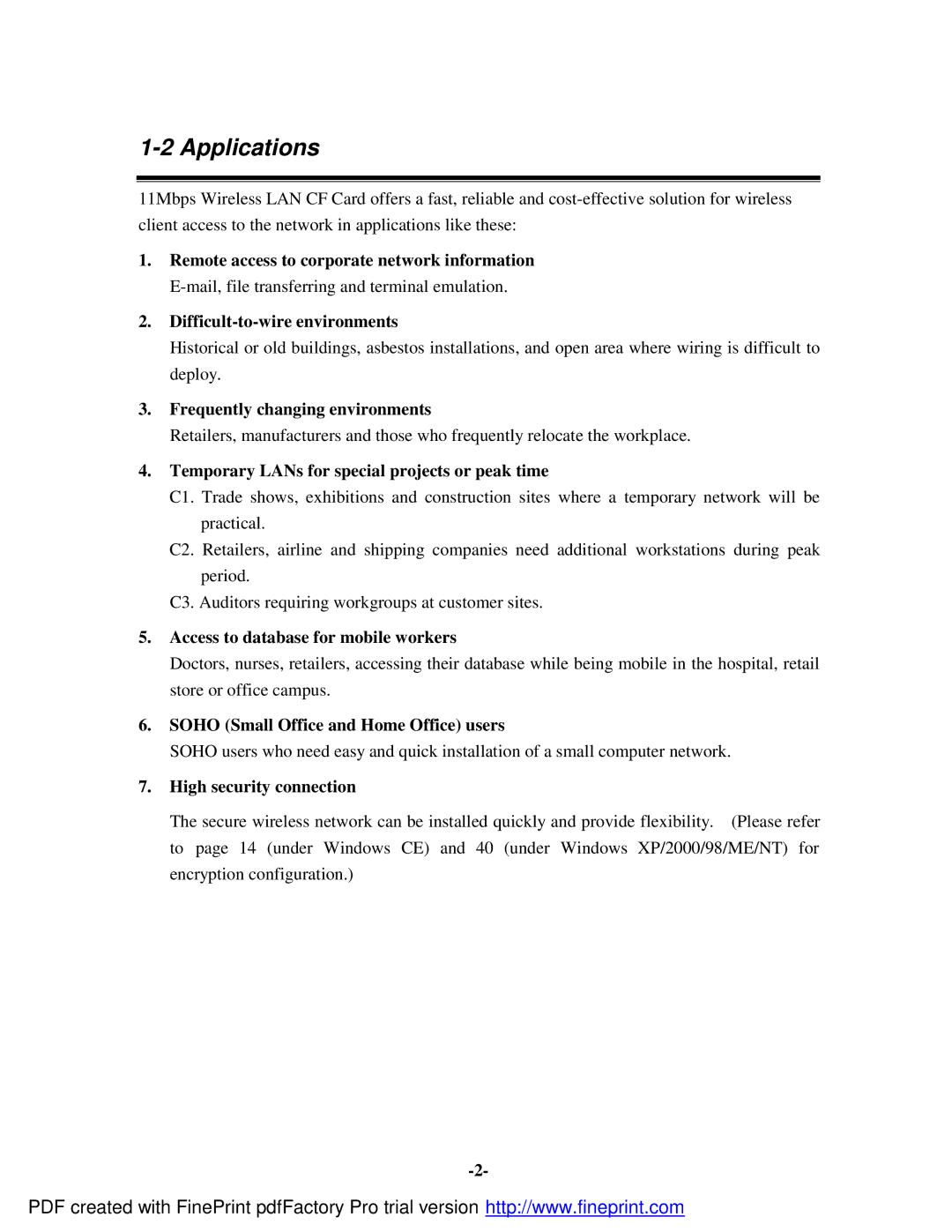 Socket Mobile 11Mbps manual Applications 