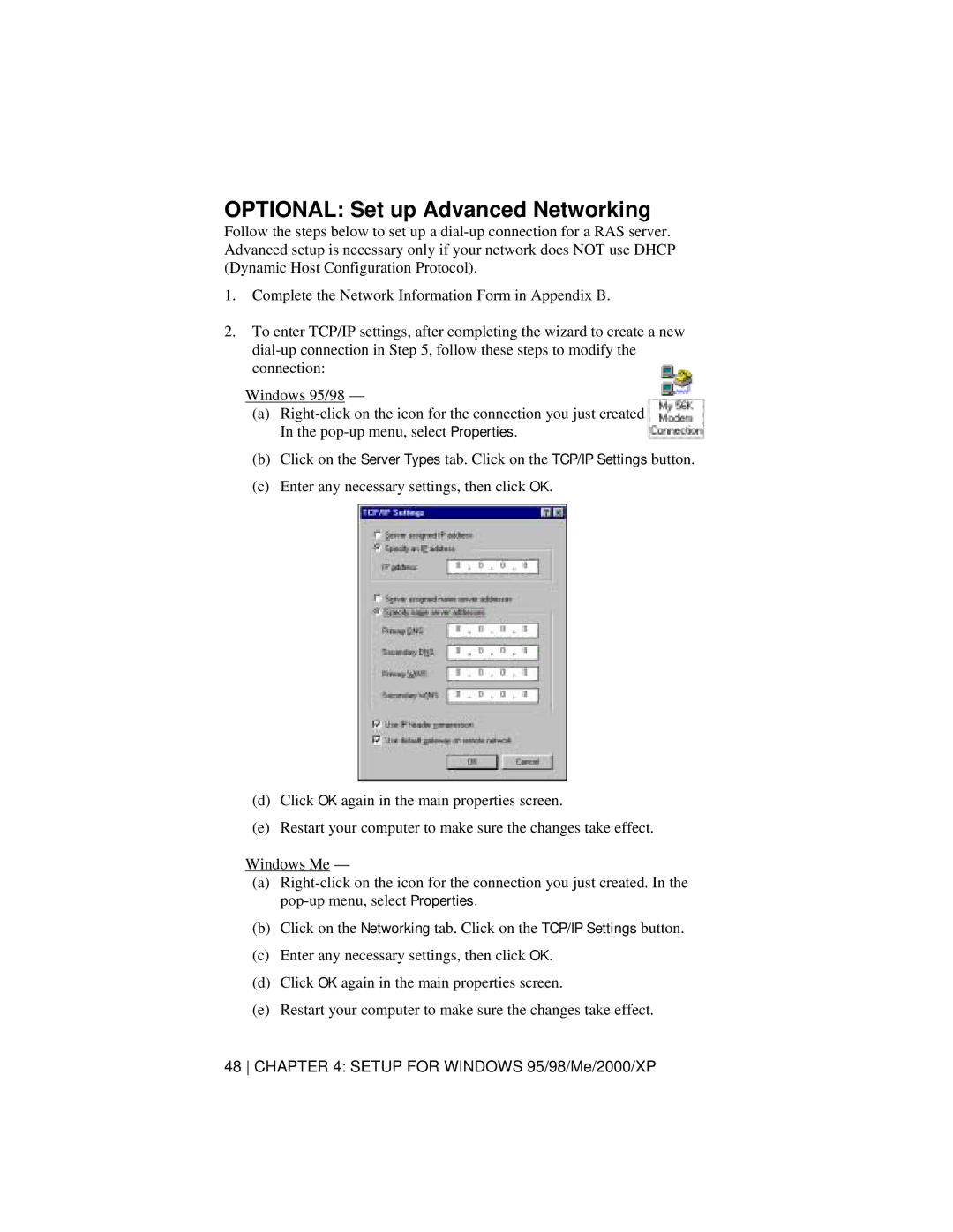 Socket Mobile 56K Modem Card manual Optional Set up Advanced Networking 