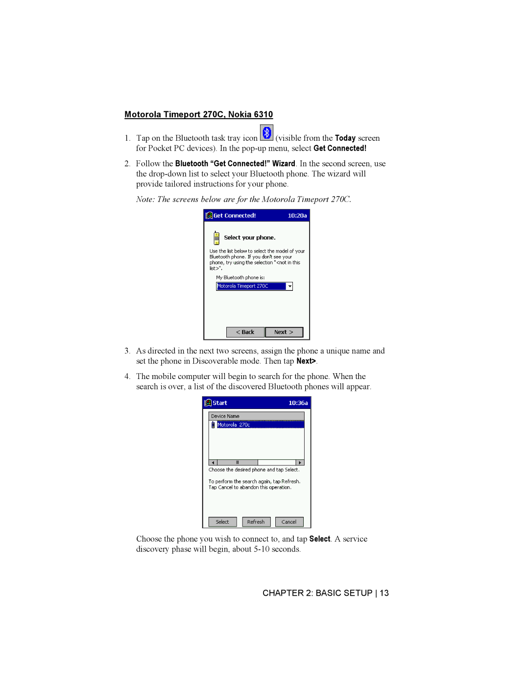 Socket Mobile Bluetooth Connection Kit manual Motorola Timeport 270C, Nokia 