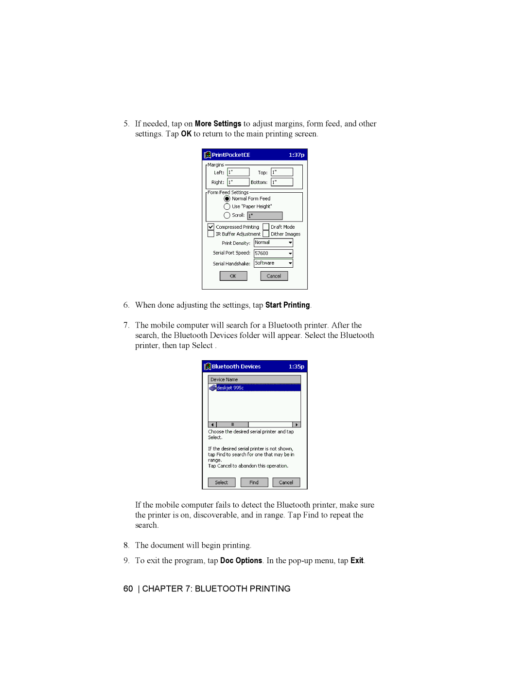 Socket Mobile Bluetooth Connection Kit manual Bluetooth Printing 