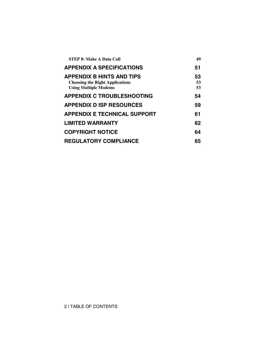 Socket Mobile Digital Phone Card for Data-Capable Mobile Phone manual Appendix a Specifications Appendix B Hints and Tips 