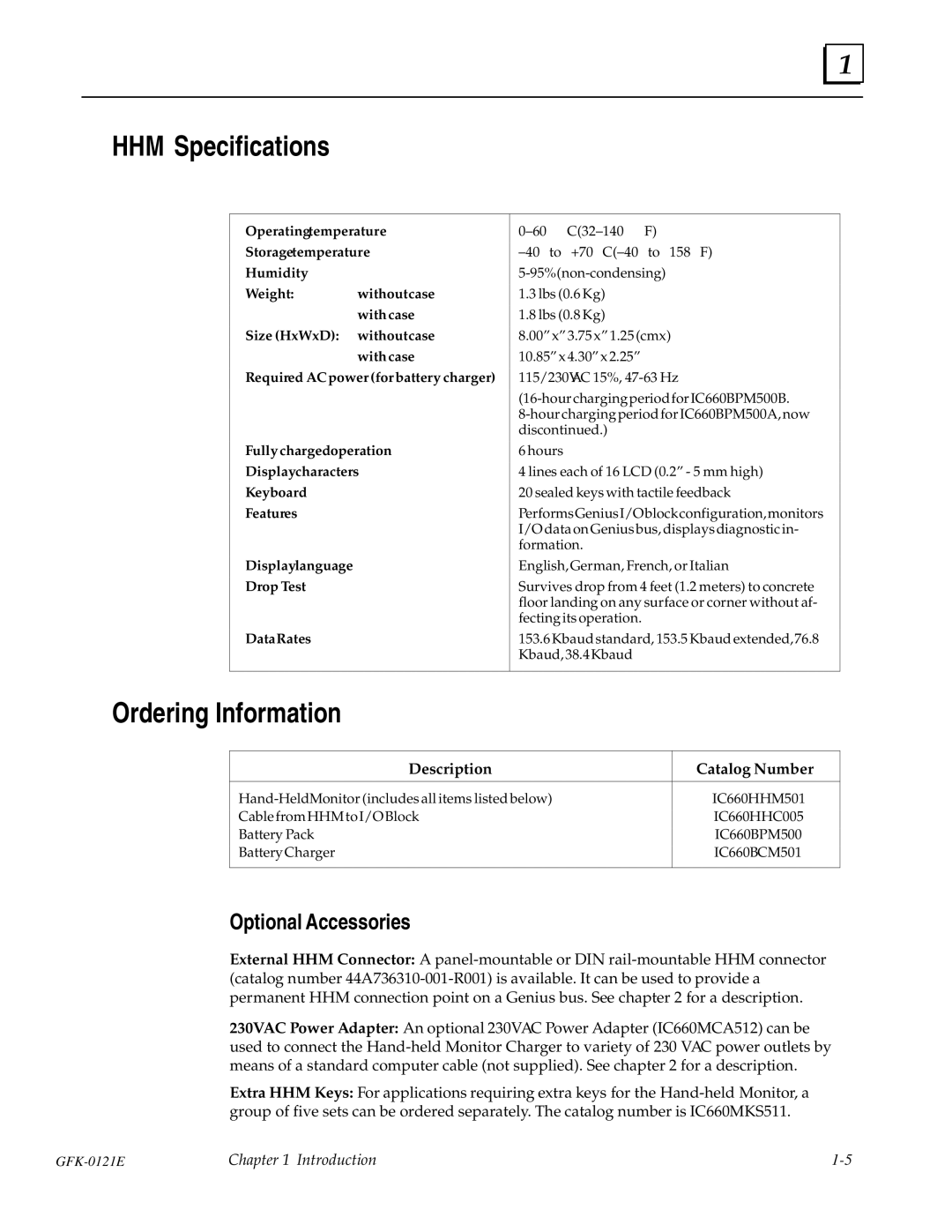 Socket Mobile GFK0121E manual HHM Specifications, Optional Accessories 