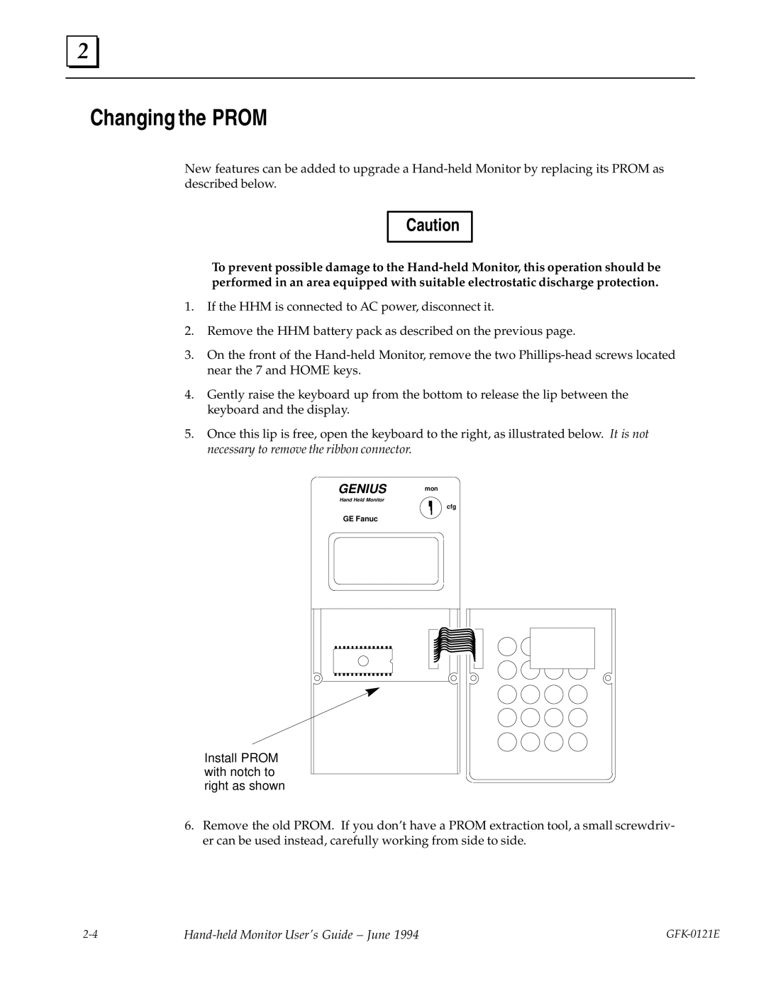 Socket Mobile GFK0121E manual Changing the Prom 