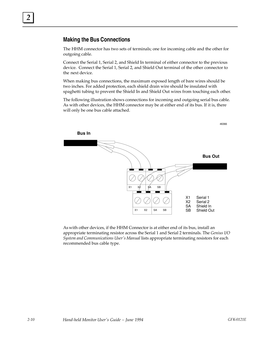 Socket Mobile GFK0121E manual Making the Bus Connections 