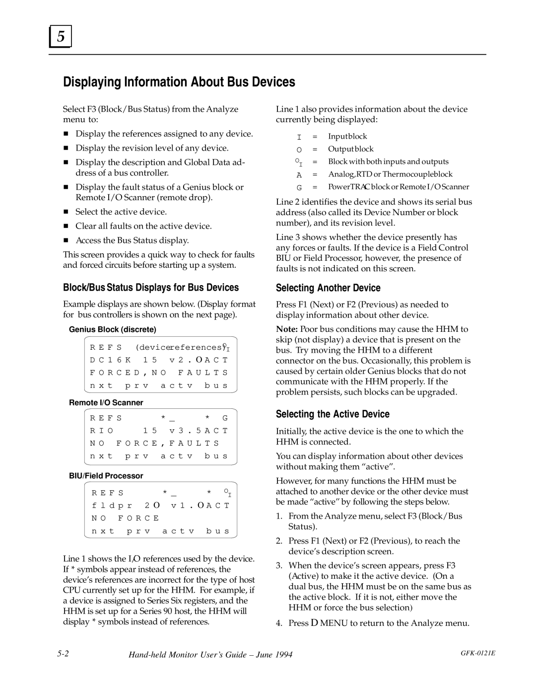 Socket Mobile GFK0121E manual Displaying Information About Bus Devices, Selecting Another Device 