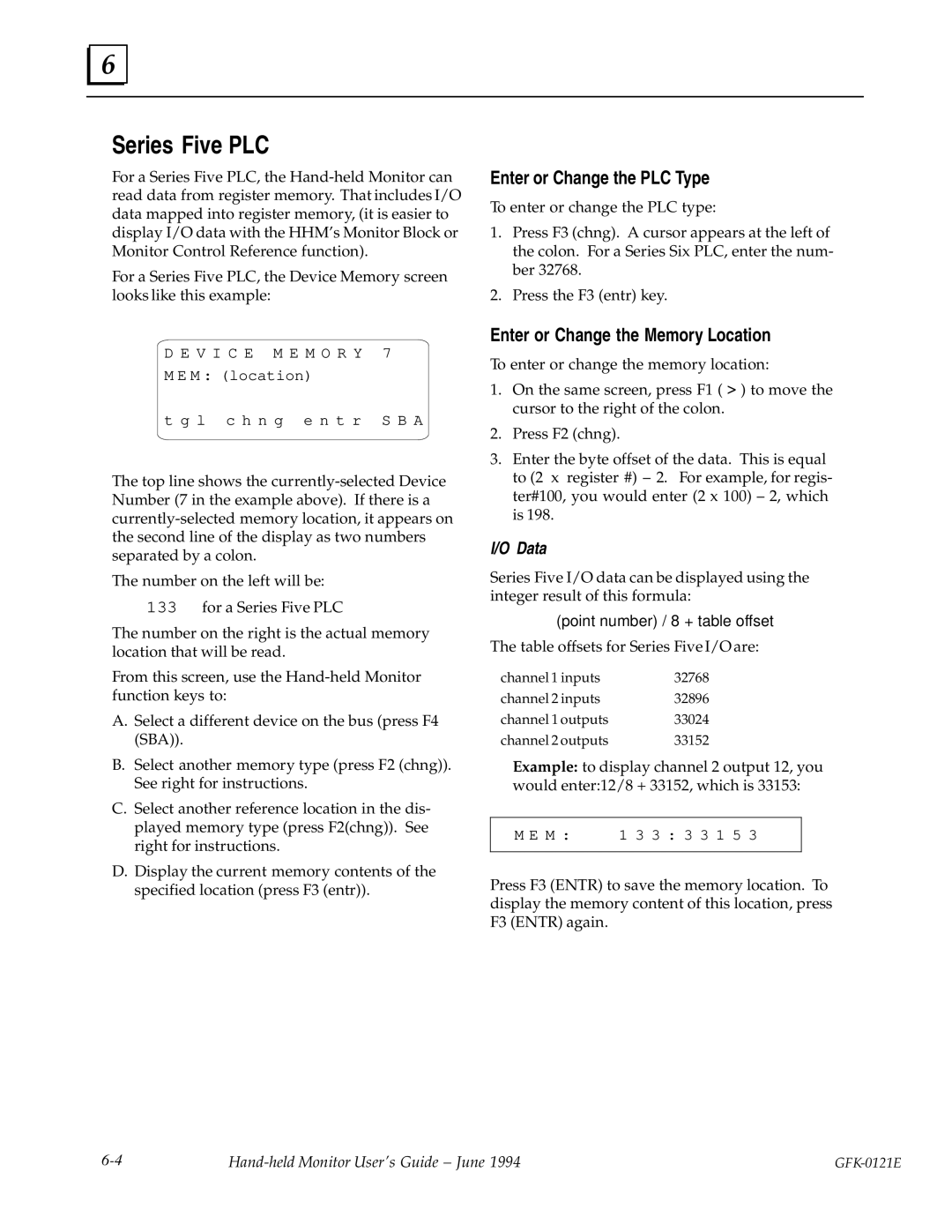 Socket Mobile GFK0121E manual Series Five PLC, Data 