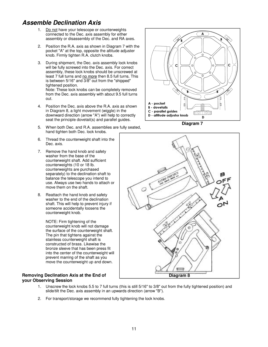 Socket Mobile GTOCP2 manual Assemble Declination Axis, Diagram 