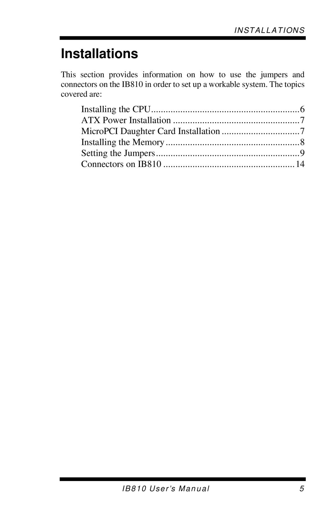 Socket Mobile IB810 user manual Installations 